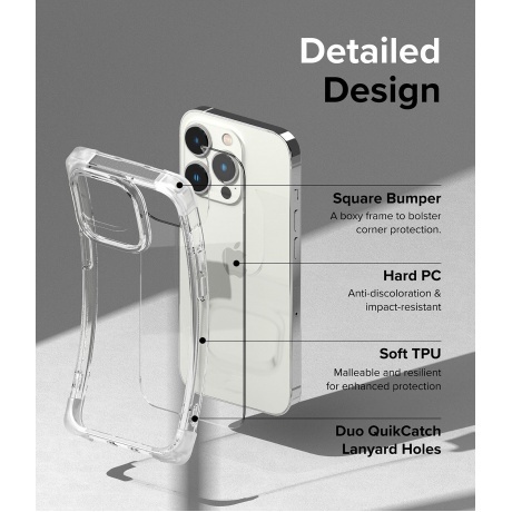 Чехол Spigen Ringke Fusion Bumper iPhone 14 Pro Clear - фото 10