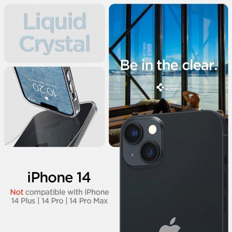 Чехол Spigen Liquid Crystal iPhone 14 Crystal Clear (ACS05033) - фото 10