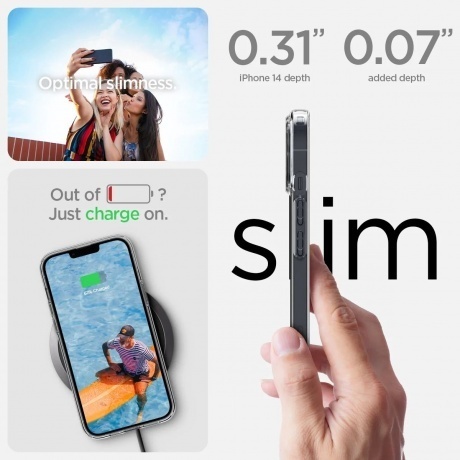 Чехол Spigen Liquid Crystal iPhone 14 Crystal Clear (ACS05033) - фото 9