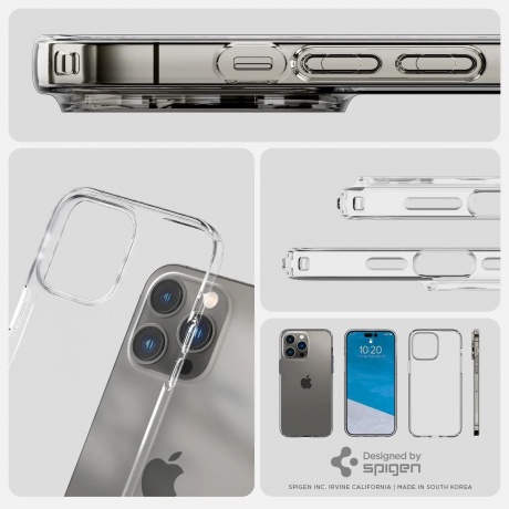 Чехол Spigen Liquid Crystal iPhone 14 Pro Max Crystal Clear (ACS04809) - фото 9