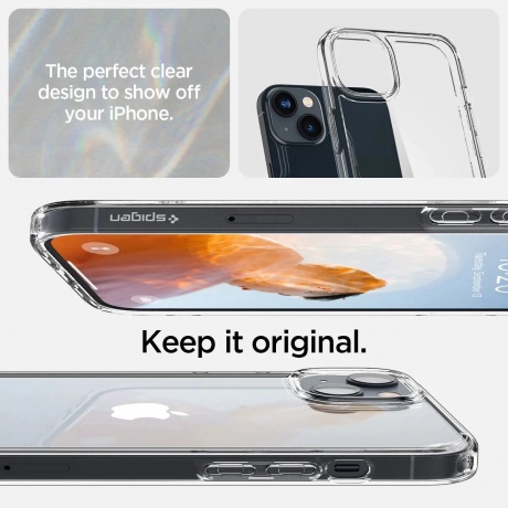 Чехол Spigen Ultra Hybrid iPhone 14 Crystal Clear (ACS05040) - фото 13