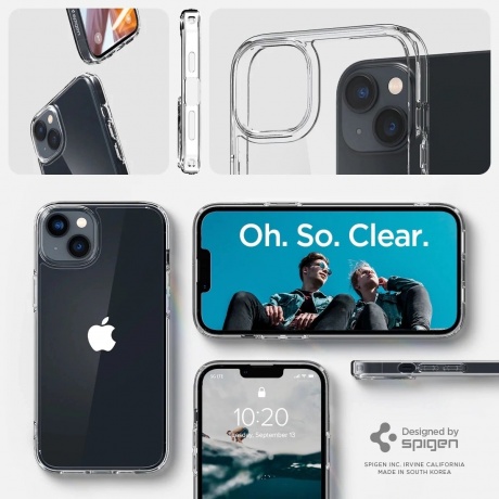 Чехол Spigen Ultra Hybrid iPhone 14 Crystal Clear (ACS05040) - фото 4