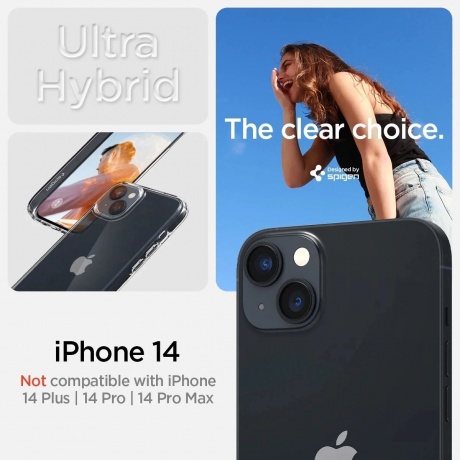 Чехол Spigen Ultra Hybrid iPhone 14 Crystal Clear (ACS05040) - фото 9