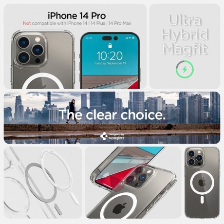 Чехол Spigen Ultra Hybrid Mag Magsafe для iPhone 14 Pro White (ACS04969) - фото 11