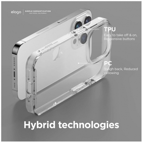 Чехол-накладка ITSKINS HYBRID CLEAR для iPhone 14 Pro (6.1&quot;), прозрачный - фото 5