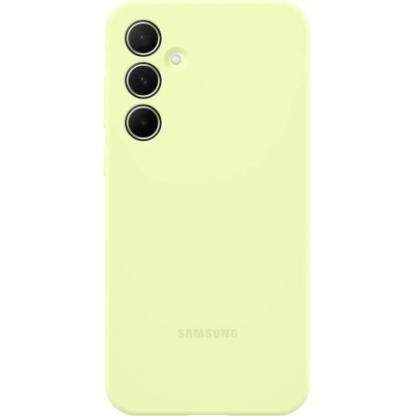 Чехол-накладка Samsung EF-PA556TMEGRU Silicone Case для Galaxy A55 лаймовый - фото 3