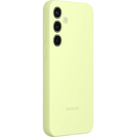 Чехол-накладка Samsung EF-PA556TMEGRU Silicone Case для Galaxy A55 лаймовый - фото 5
