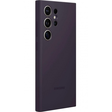 Чехол-накладка Samsung EF-PS928TEEGRU Silicone Cover для Galaxy S24 Ultra, темно-фиолетовый - фото 5