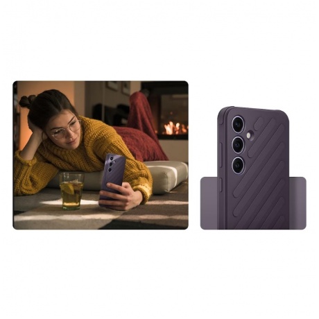 Чехол-накладка Samsung GP-FPS926SACVR Shield Case для Galaxy S24+, темно-фиолетовый - фото 6