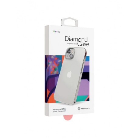 Чехол защитный VLP Diamond Case для iPhone 14Plus/15Plus, прозрачный - фото 1