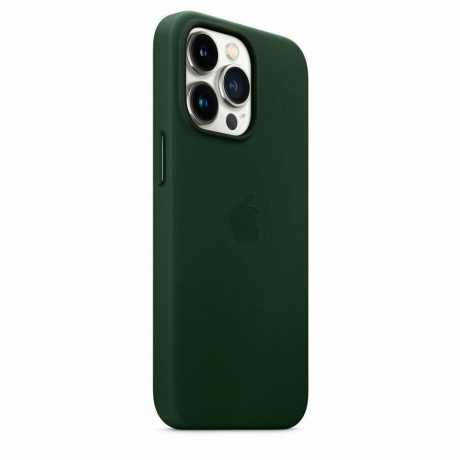 Чехол защитный VLP c MagSafe для iPhone 12 ProMax, темно-зеленый - фото 1
