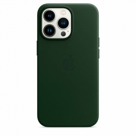 Чехол защитный VLP c MagSafe для iPhone 12 ProMax, темно-зеленый - фото 2