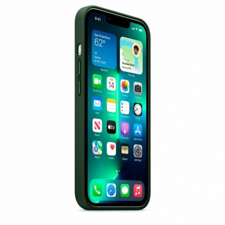 Чехол защитный VLP c MagSafe для iPhone 12 ProMax, темно-зеленый - фото 3