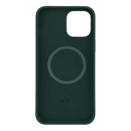 Чехол защитный VLP c MagSafe для iPhone 12 ProMax, темно-зеленый - фото 5
