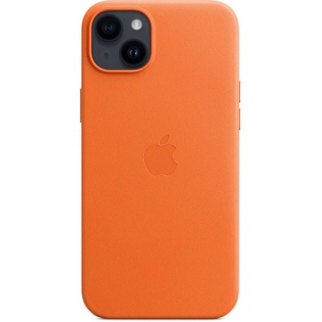 Чехол Apple IPhone 14 Pro Leather Case with MagSafe Orange (MPPL3FE/A) - фото 2