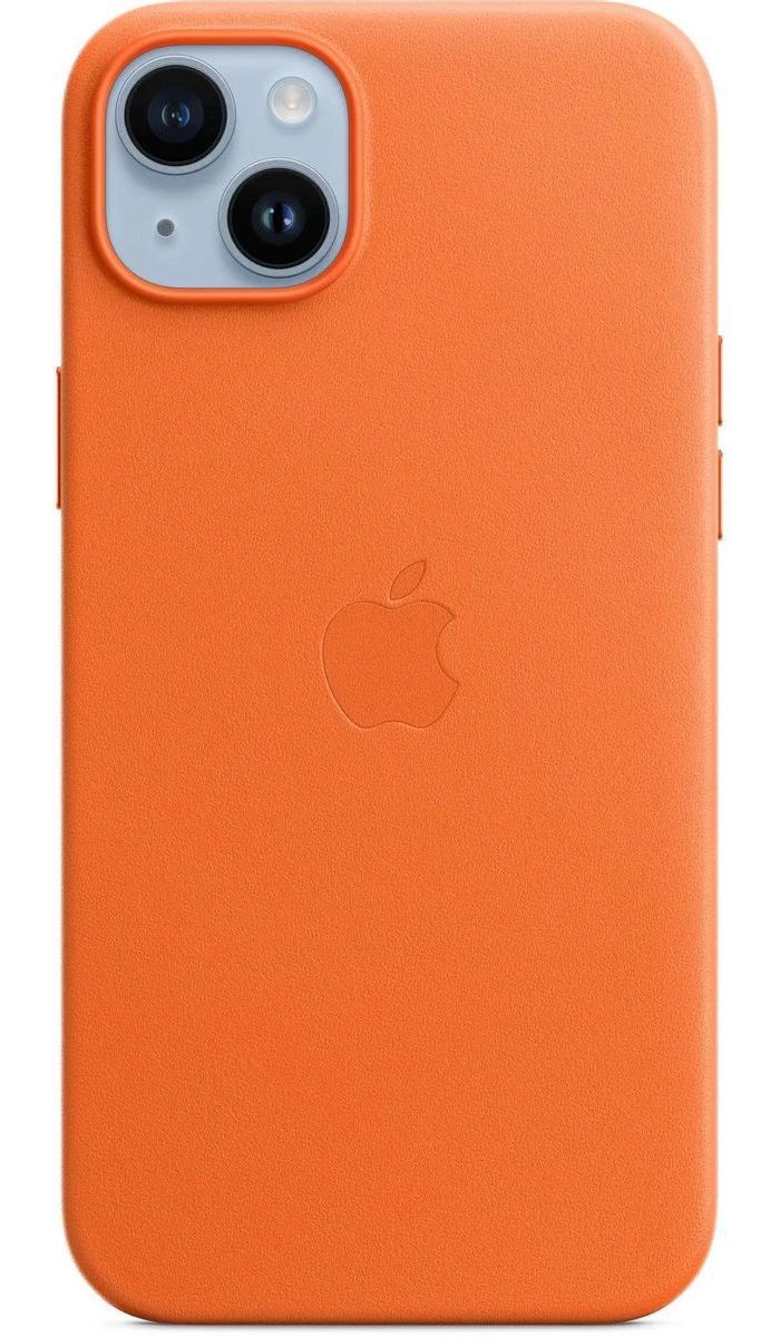Чехол Apple IPhone 14 Pro Leather Case with MagSafe Orange (MPPL3FE/A) чехол apple iphone 14 leather magsafe orange mpp83