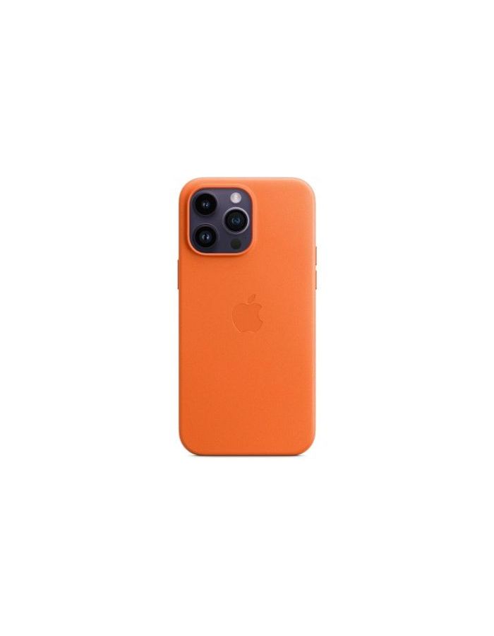 Чехол Apple IPhone 14 Pro Max Leather Case with MagSafe Orange (MPPR3FE/A) чехол apple iphone 14 leather magsafe orange mpp83