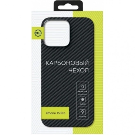 Чехол Red Line для iPhone 15 Pro, для MagSafe, карбон, матовый, ...