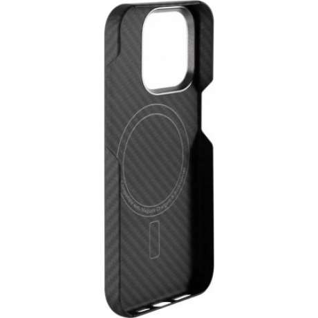 Чехол Red Line для iPhone 15 Pro, для MagSafe, карбон, матовый, серый УТ000037390 - фото 4