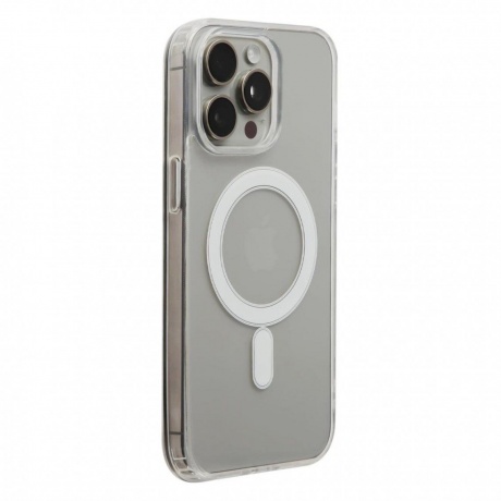 Накладка пластик Red Line для iPhone 15 Pro Max, для MagSafe прозрачная УТ000038600 - фото 4