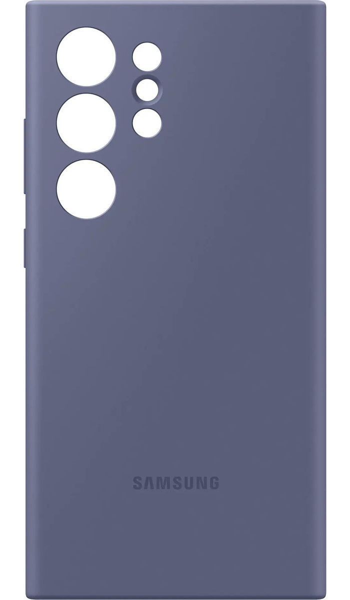 Чехол Samsung EF-PS928TVEGRU Silicone Cover для Galaxy S24 Ultra, фиолетовый чехол samsung silicone cover a52 blue ef pa525