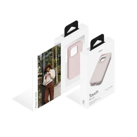 Чехол для Apple iPhone 15 Pro Max uBear Touch Mag Case Magsafe розовый - фото 4