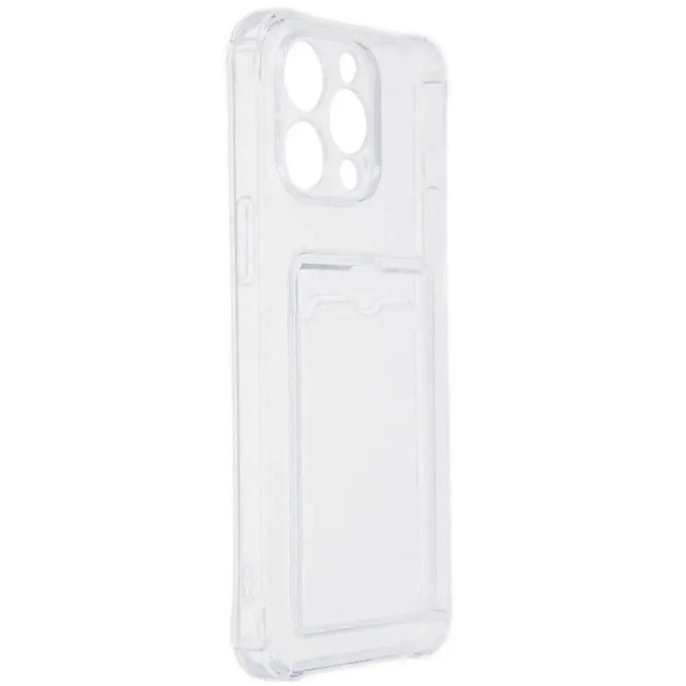 Чехол для Apple iPhone 15 Zibelino Silicone Card Holder прозрачный
