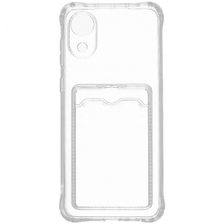 Чехол для Samsung Galaxy A03 Core Zibelino Silicone Card Holder прозрачный - фото 1
