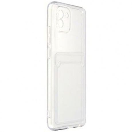 Чехол для Samsung Galaxy A03 Zibelino Silicone Card Holder прозрачный - фото 1