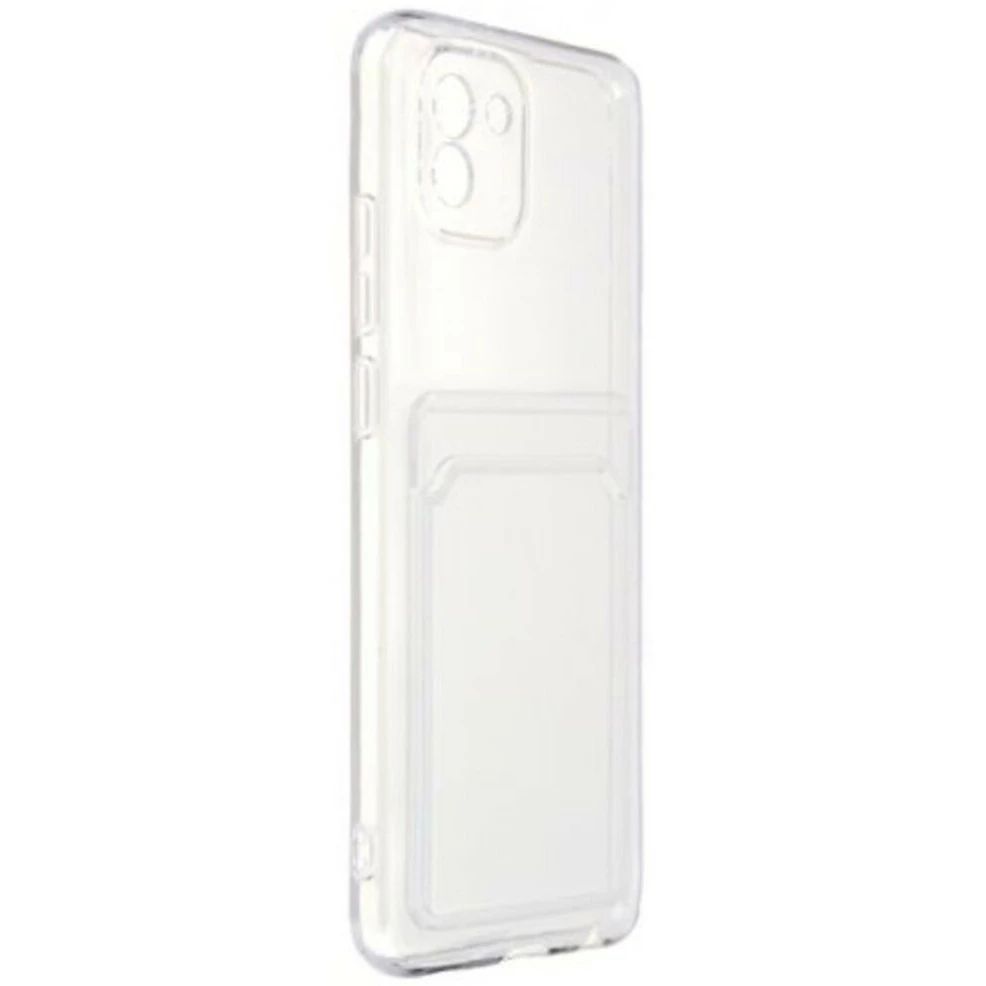 цена Чехол для Samsung Galaxy A03 Zibelino Silicone Card Holder прозрачный