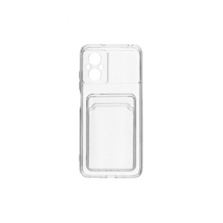 Чехол для Xiaomi Poco M5 4G Zibelino Silicone Card Holder прозрачный - фото 1