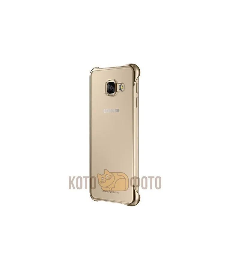 Чехол Samsung ClearCover для Galaxy A7 (A710) SAM-EF-QA710CFEGRU Gold - фото 3