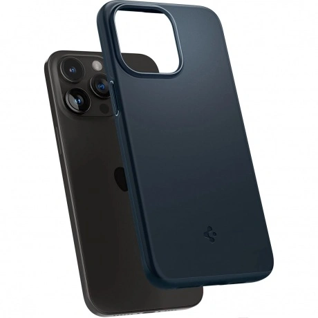 Чехол Spigen Thin Fit для iPhone 15 Pro серый/синий (ACS06688)