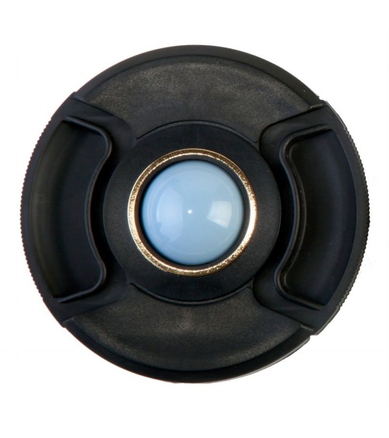 Крышка Flama FL-WB62N на объектив для защиты и установки баланса белого, 62mm, цвет черный/золотисты