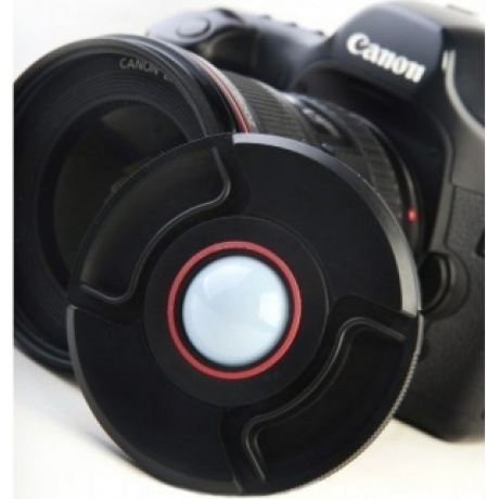 Крышка Flama FL-WB52С на объектив для защиты и установки баланса белого, 52mm, цвет черный/красный - фото 6