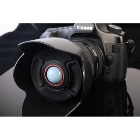 Крышка Flama FL-WB52С на объектив для защиты и установки баланса белого, 52mm, цвет черный/красный - фото 7