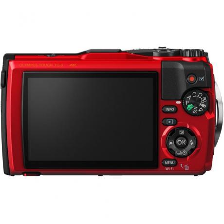 Цифровой фотоаппарат Olympus Tough TG-5 Red в комплекте с рассеивателем FD-1 - фото 2