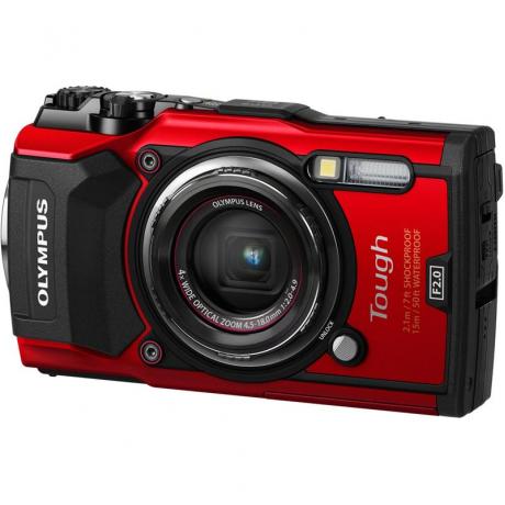 Цифровой фотоаппарат Olympus Tough TG-5 Red в комплекте с рассеивателем FD-1 - фото 5
