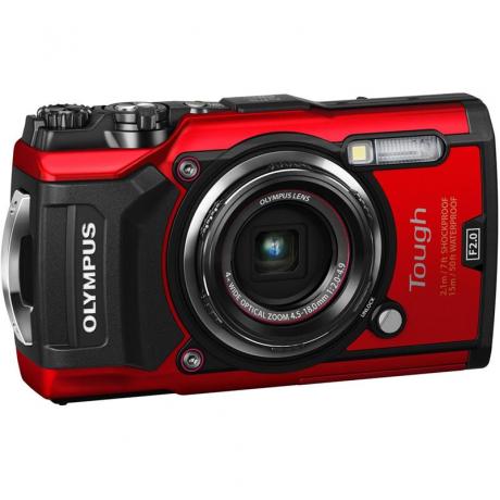 Цифровой фотоаппарат Olympus Tough TG-5 Red в комплекте с рассеивателем FD-1 - фото 6