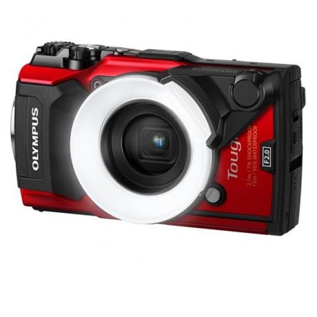 Цифровой фотоаппарат Olympus Tough TG-5 Red в комплекте с рассеивателем FD-1 - фото 8