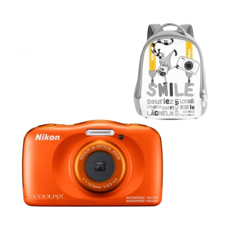 Цифровой фотоаппарат Nikon Coolpix W150 Orange Backpack Kit - фото 1