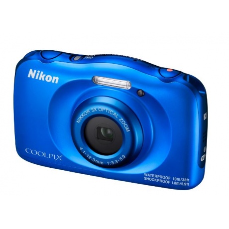 Цифровой фотоаппарат Nikon Coolpix W100  Blue - фото 1
