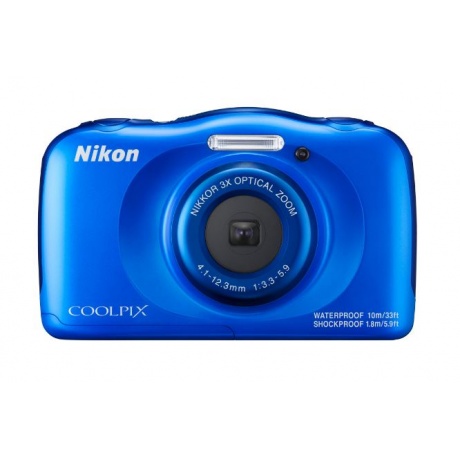 Цифровой фотоаппарат Nikon Coolpix W100  Blue - фото 2