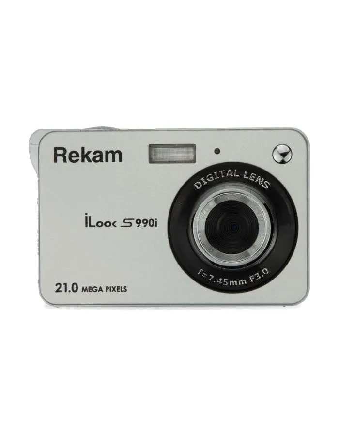 Фотоаппарат Rekam iLook S990i серебристый 21Mpix 3" 720p SDHC/MMC CMOS IS el/Li-Ion - фото 1