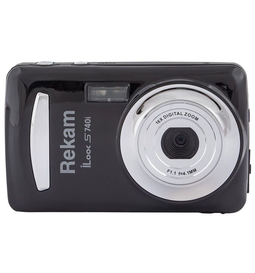 Фотоаппарат Rekam iLook S740i черный 2.4 720p фотоаппарат rekam ilook s990i silver