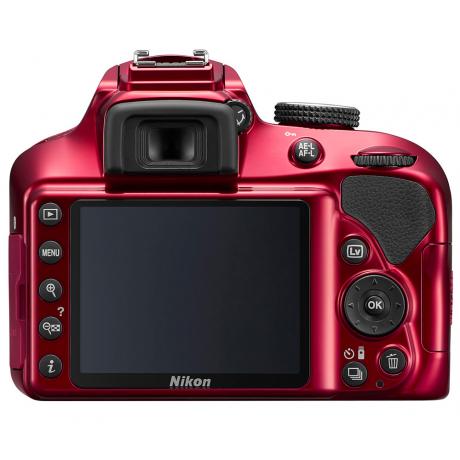Фотоаппарат зеркальный Nikon D3400 Kit 18-55 mm AF-P VR Red - фото 3