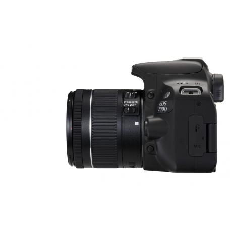 Фотоаппарат зеркальный Canon EOS 200D Kit 18-55mm IS STM Black - фото 5