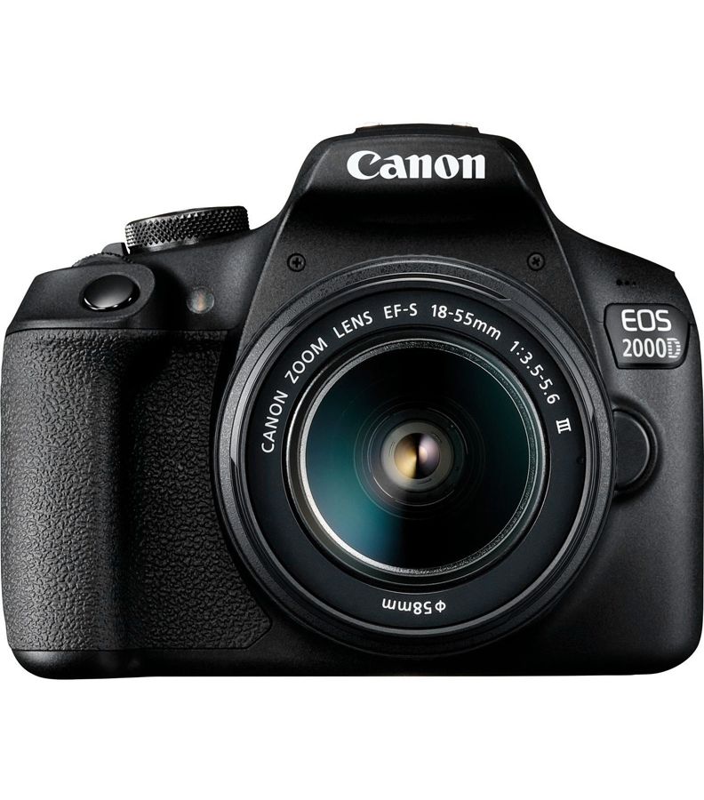 Фотоаппарат зеркальный Canon EOS 2000D Kit 18-55 III DC аккумулятор lp e10 для фотоаппаратов canon eos 1100d 1200d 1300d 1500d 2000d 3000d 4000d