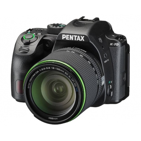 Фотоаппарат зеркальный Pentax K-70 Kit 18-135 WR black - фото 1