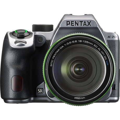 Фотоаппарат зеркальный Pentax K-70 Kit + DA L18-135 WR silver - фото 1